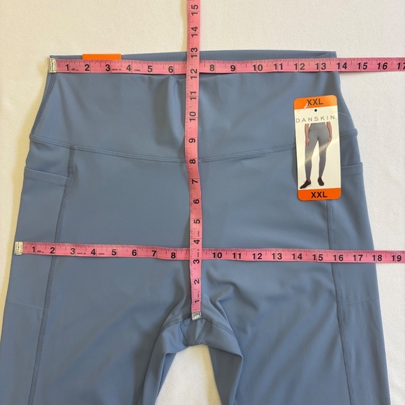 Danskin Women's Lightweight Tights Leggings, Pockets, Blue, XXL NWT - Picture 11 of 16